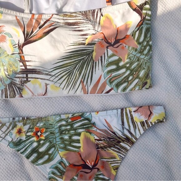 NW/OT ROXY classic retro 90’s style tropical tankini - Picture 4 of 5